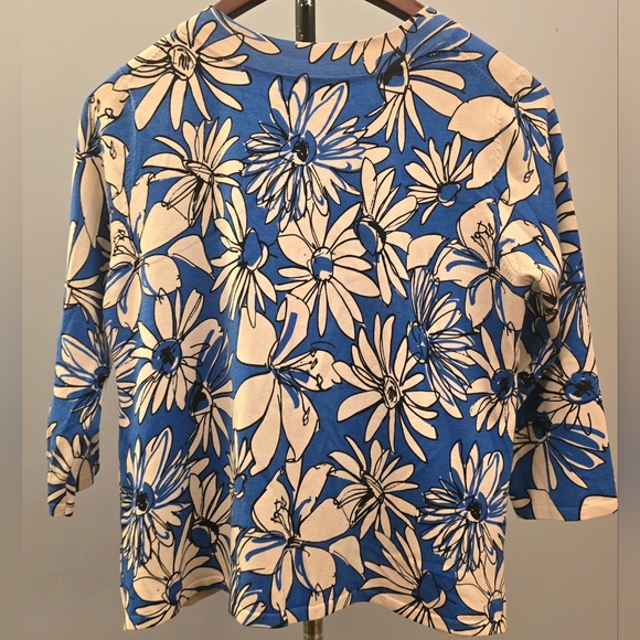 Cable & Gauge Blue and Cream Floral Shirt - Picture 4 of 7